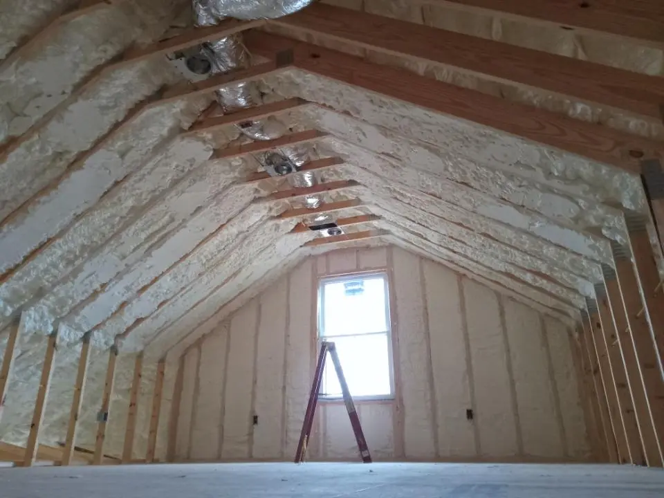 Spray foam roofing application for Crawl Space Insulation project in Port LaBelle